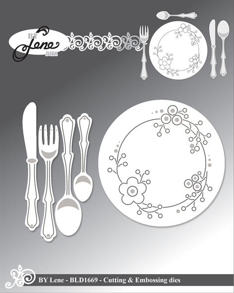 By Lene dies Plate Cutlery Tallerken: 6,5x6,5cm